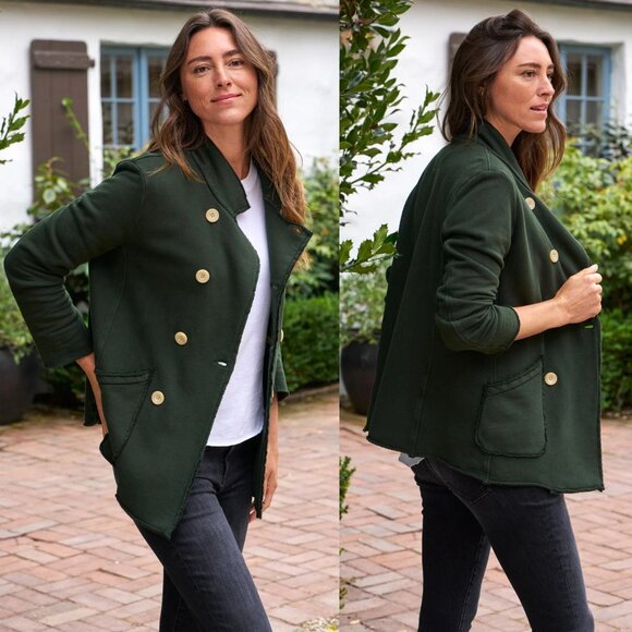 Frank & Eileen Belfast Evergreen Triple Fleece Sweatshirt Peacoat Size XS - Picture 1 of 10